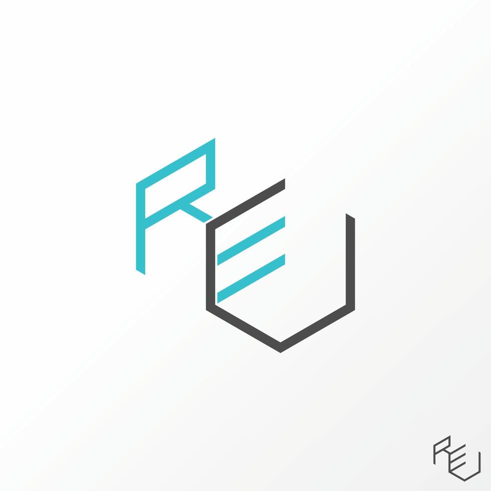 einfach und einzigartig Brief oder Wort reu Rev Rolle rce Linie Schriftart auf 3d doppelt Hexagon oder Box Bild Grafik Symbol Logo Design abstrakt Konzept Vektor Lager Symbol verbunden zu Initiale oder Monogramm