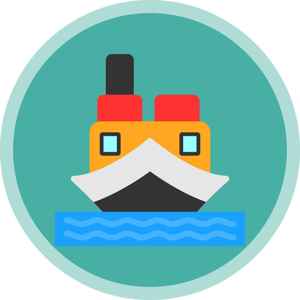 Frachtboot-Vektor-Icon-Design vektor