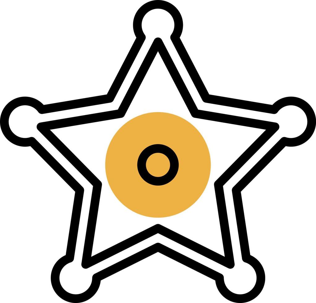 Sheriff-Abzeichen-Vektor-Icon-Design vektor