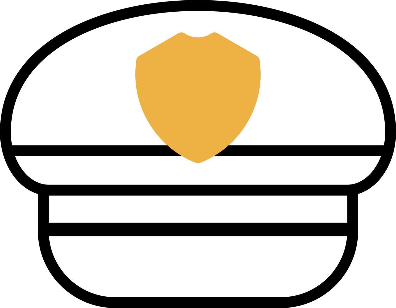 Polizeihut-Vektor-Icon-Design vektor