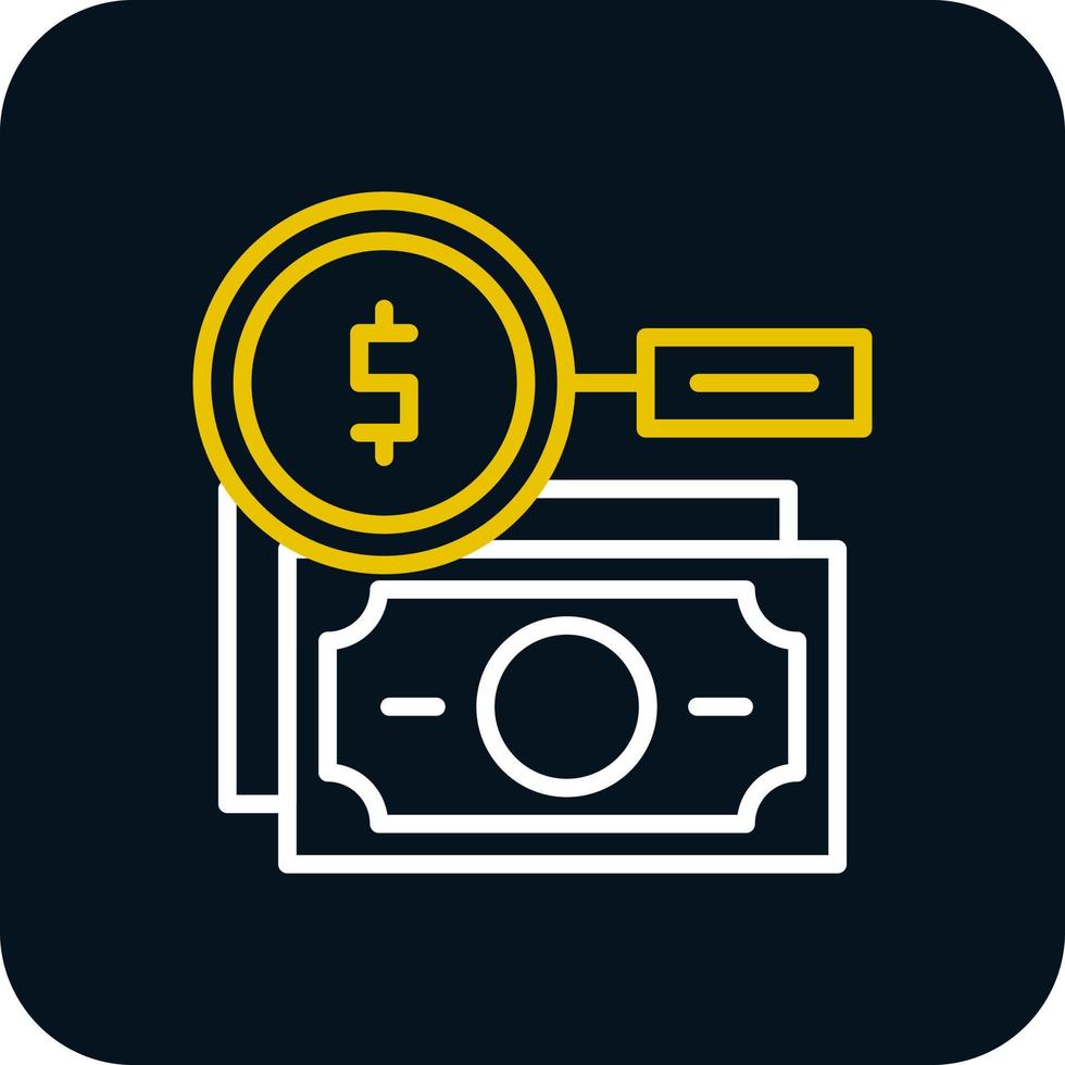 Suchen Sie Geld-Vektor-Icon-Design vektor