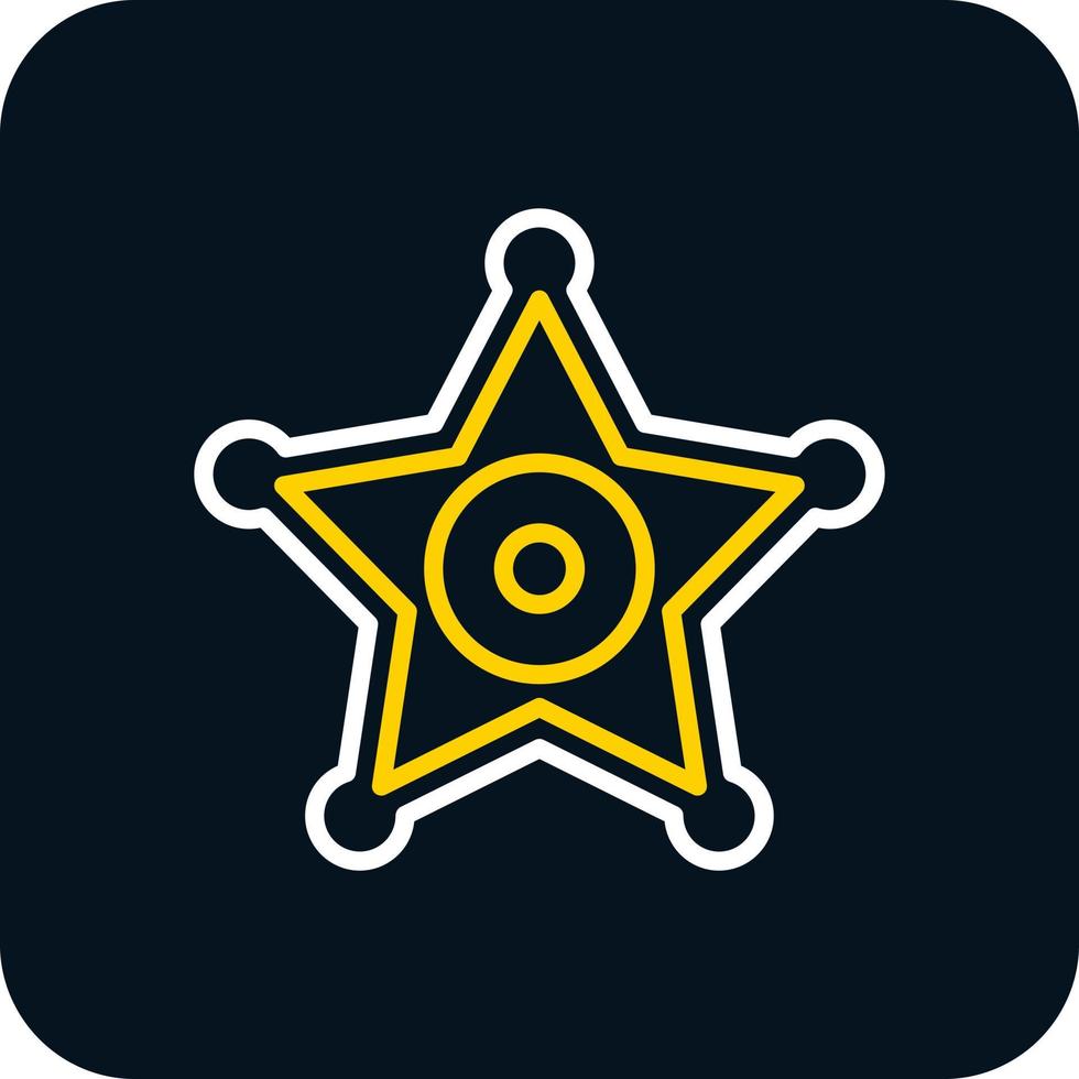 Sheriff-Abzeichen-Vektor-Icon-Design vektor