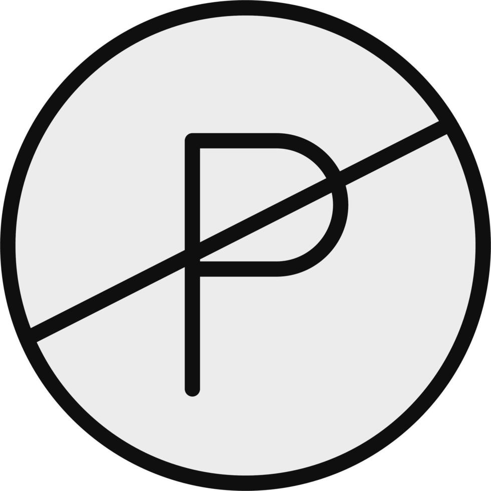 parkering förbjuden vektor ikon