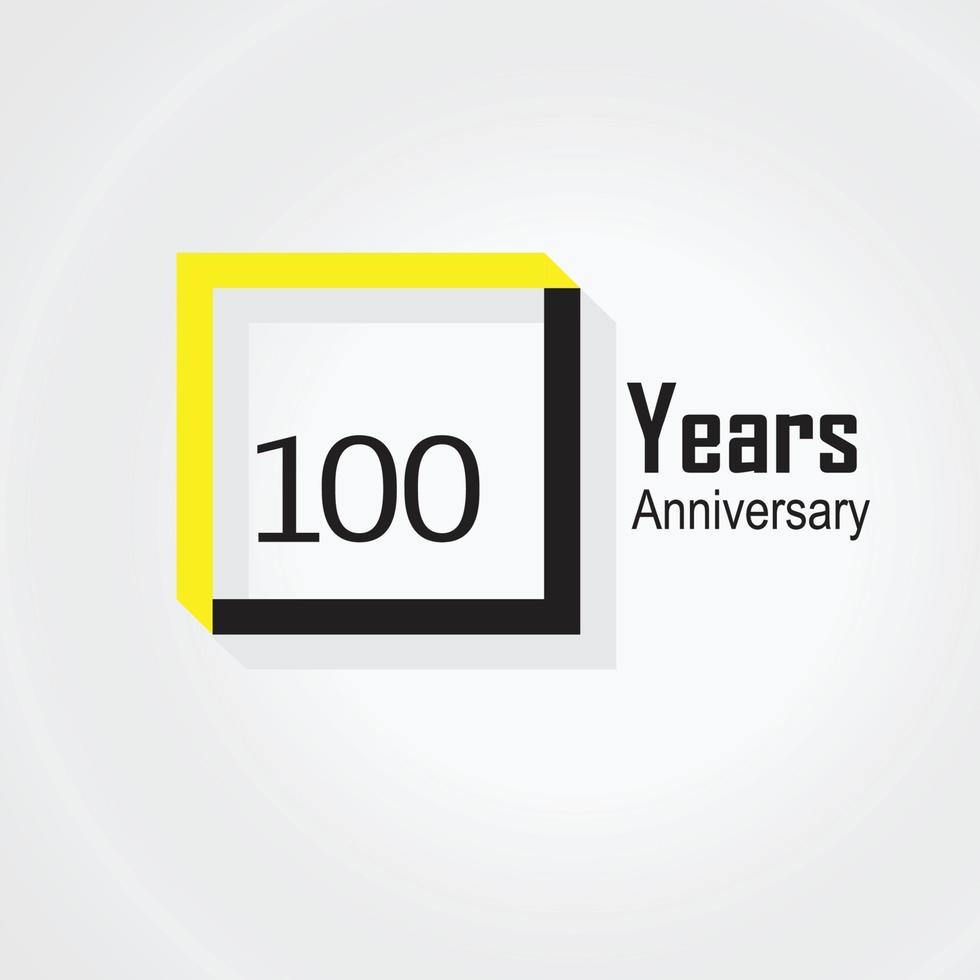 100 års jubileum firande vektor mall design illustration