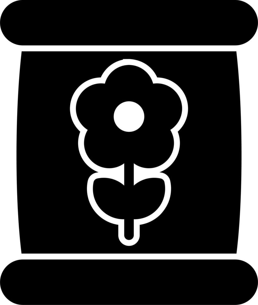 Blume Saat Tasche Vektor Symbol