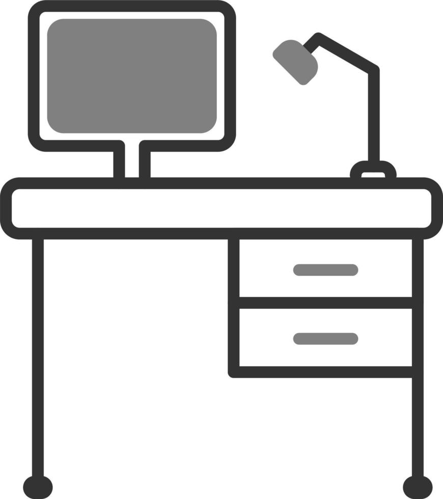 kontors skrivbord ikon vektor