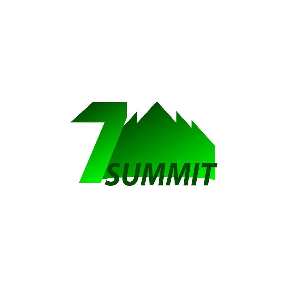 sieben Gipfel Logo Vektor Vorlage Design Illustration