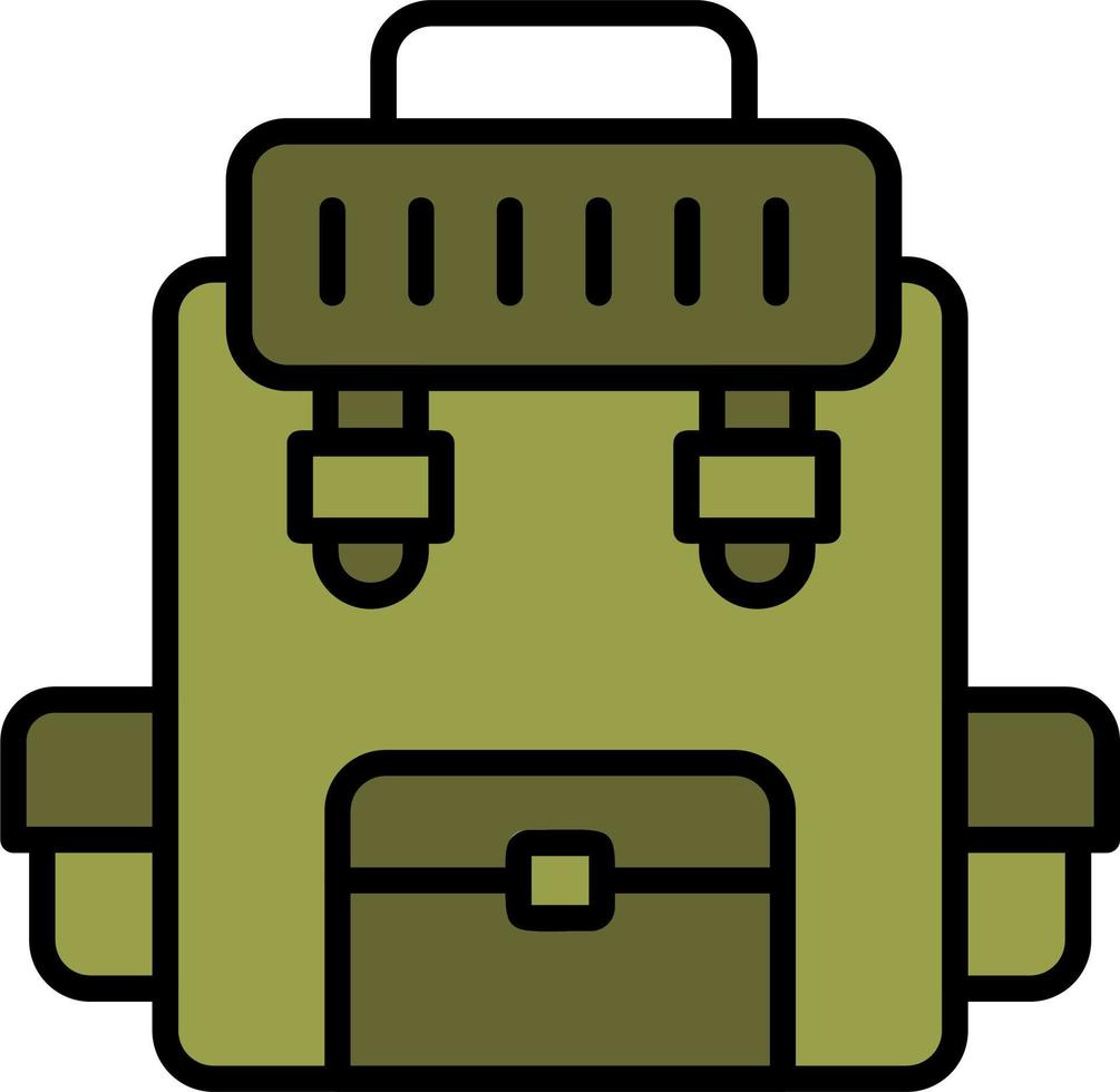 Militär- Rucksack Symbol vektor
