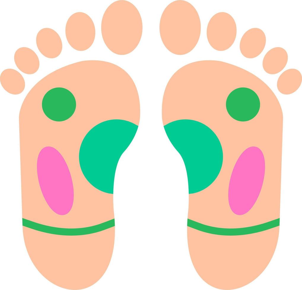 fötter zonterapi ikon vektor