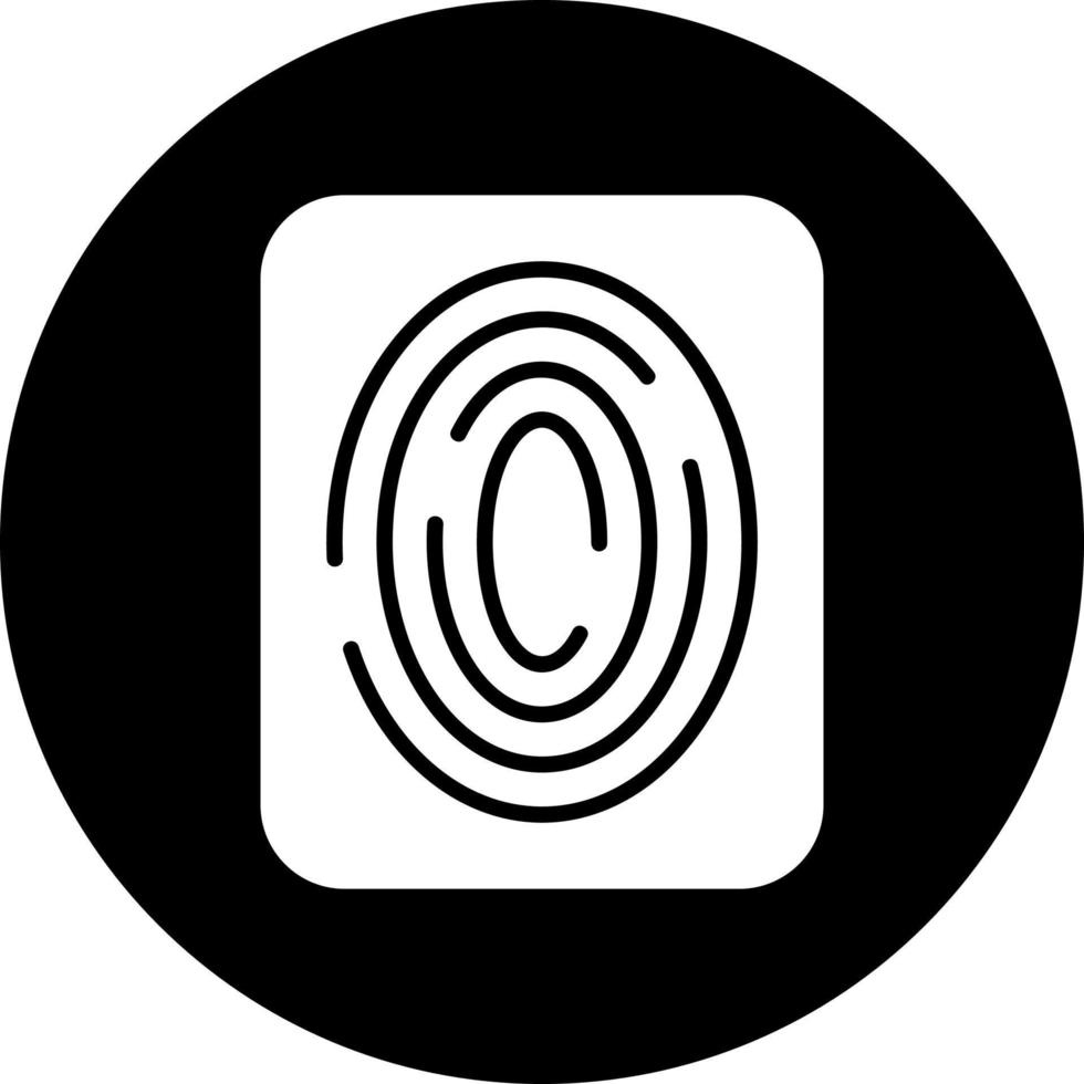 Fingerabdruck Scan Vektor Symbol