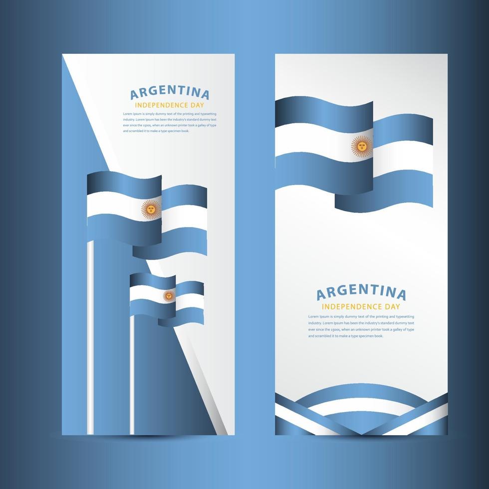 glad argentina självständighetsdagen firande vektor mall design illustration