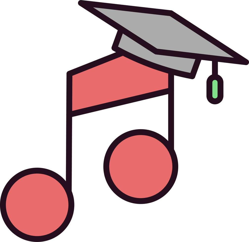 Vektorsymbol für die Musikausbildung vektor