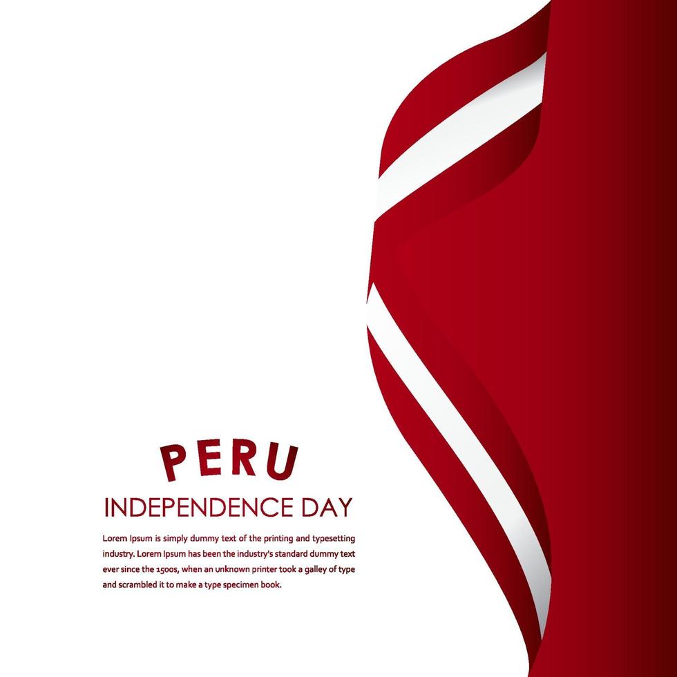 glad peru oberoende dag firande vektor mall design illustration