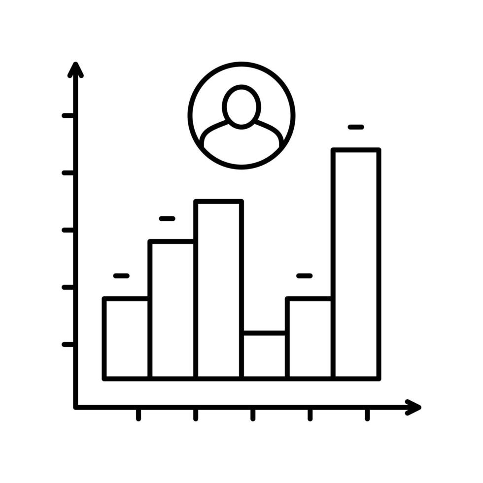 Spur Ihre Fortschritt Geschäft Linie Symbol Vektor Illustration