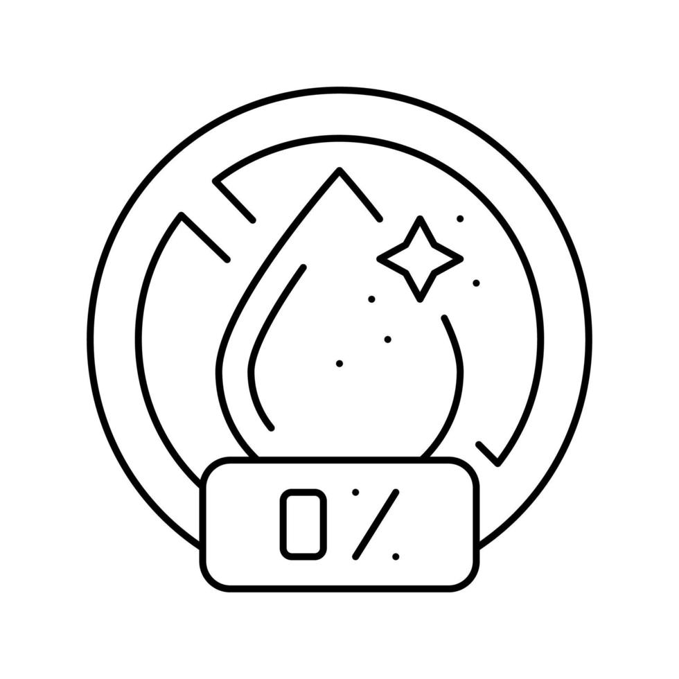 alkoholfreie Kosmetiklinie Symbol Vektor Illustration