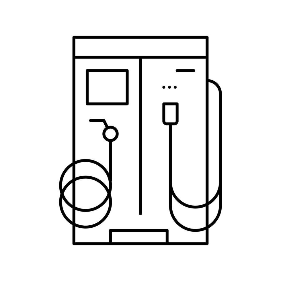 Vakuum Reiniger und Wasser zum waschen Auto Bahnhof Ausrüstung Linie Symbol Vektor Illustration