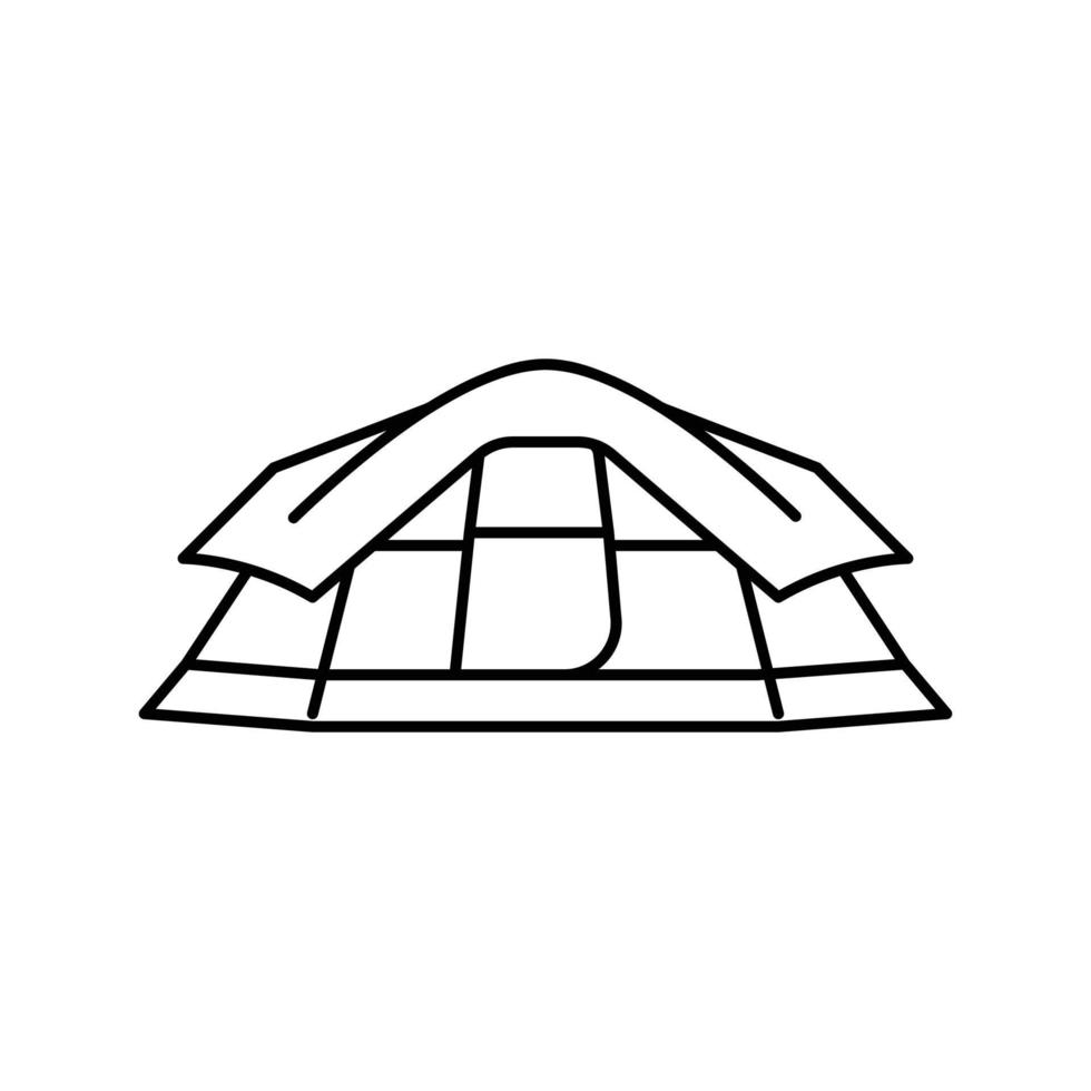 händelse tält semester linje ikon vektor illustration