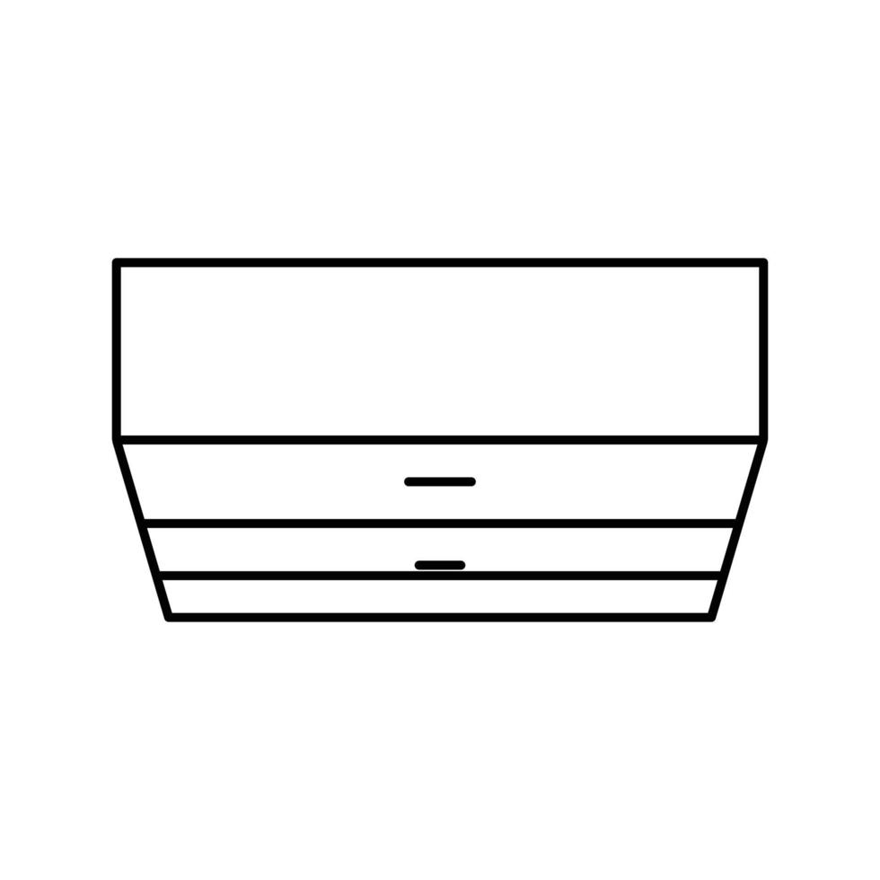 bröst av lådor topp se linje ikon vektor illustration
