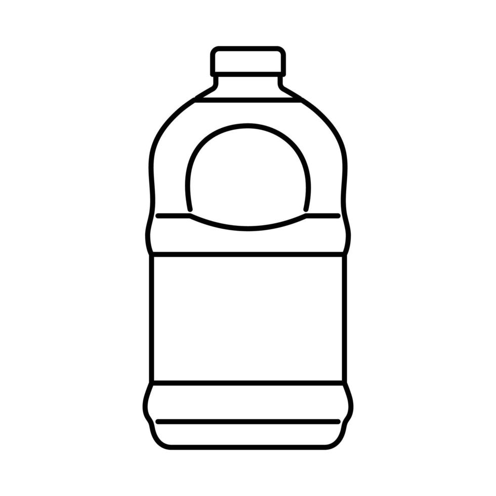återvinna juice plast flaska linje ikon vektor illustration