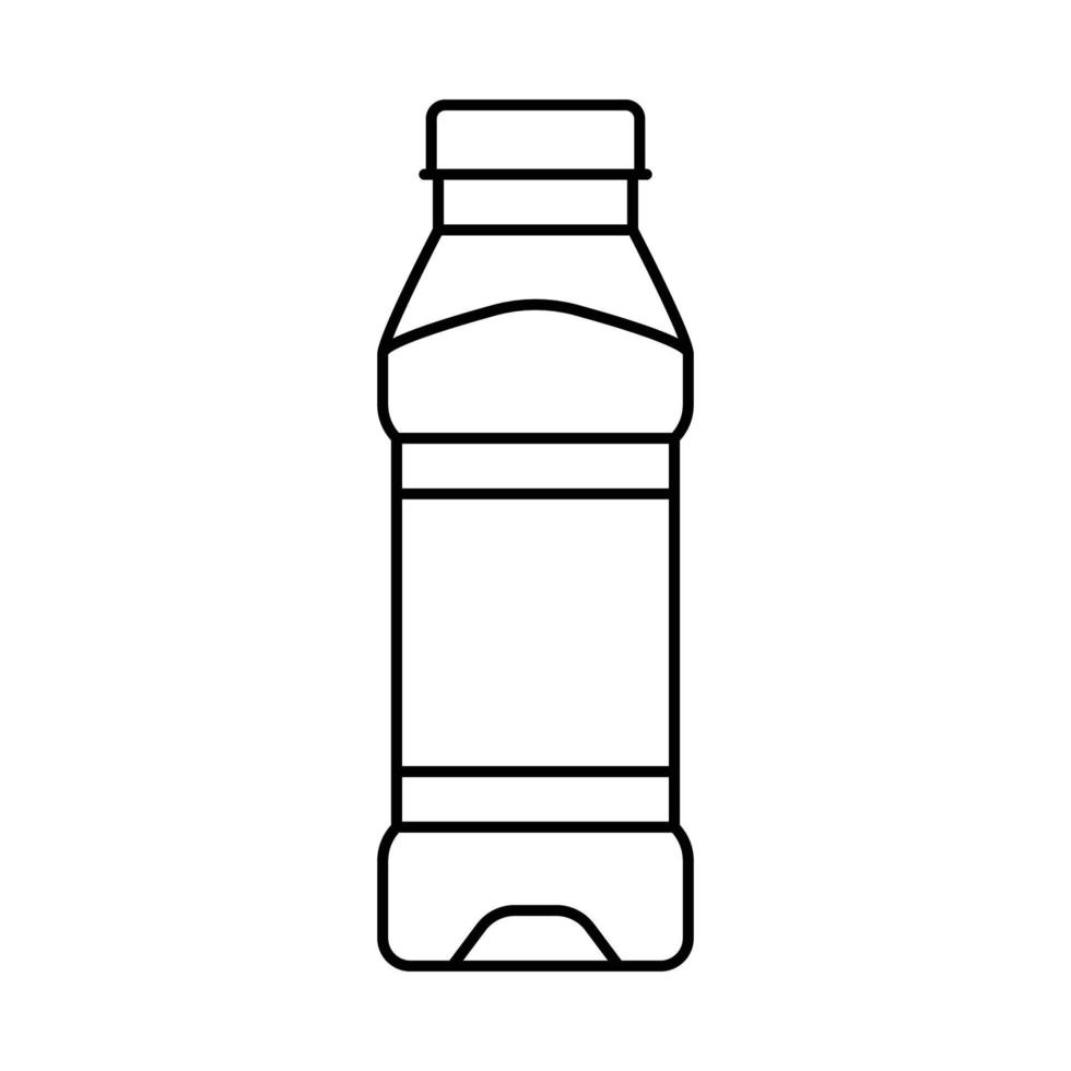 tömma juice plast flaska linje ikon vektor illustration