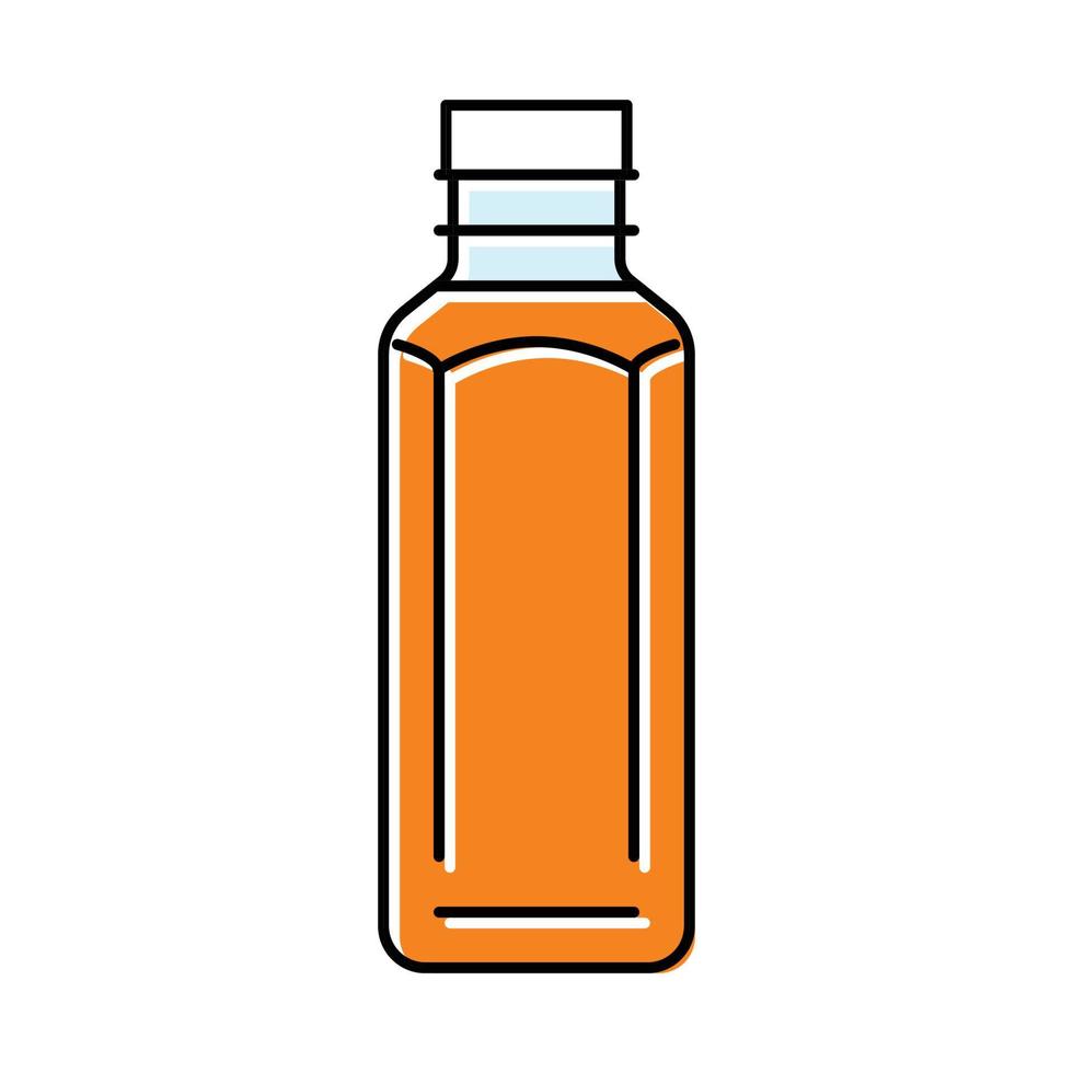 juice plast flaska Färg ikon vektor illustration