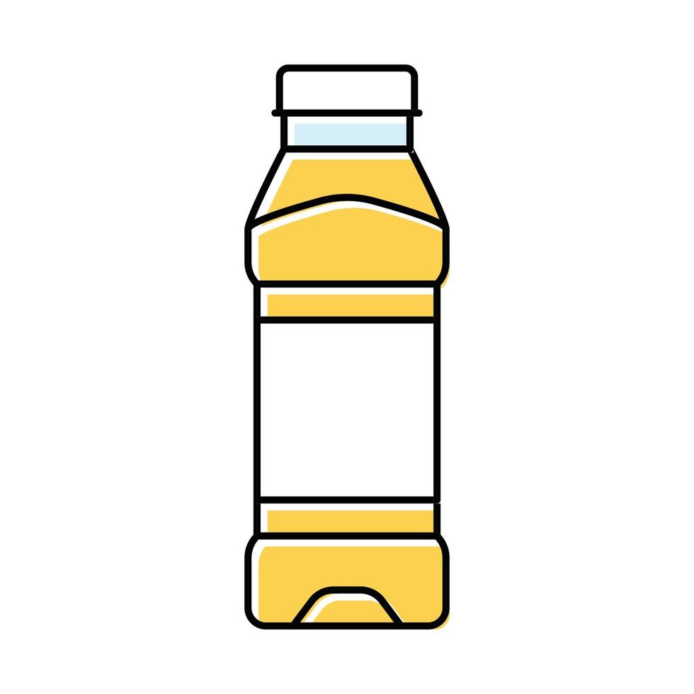 leeren Saft Plastik Flasche Farbe Symbol Vektor Illustration