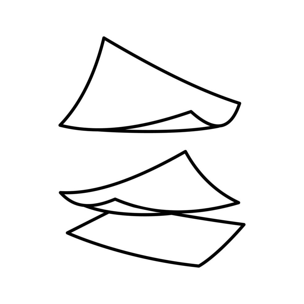fliegen Papier dokumentieren Linie Symbol Vektor Illustration
