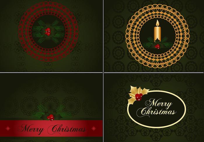 Deep Green Christmas Illustrator Bakgrundsbilder vektor