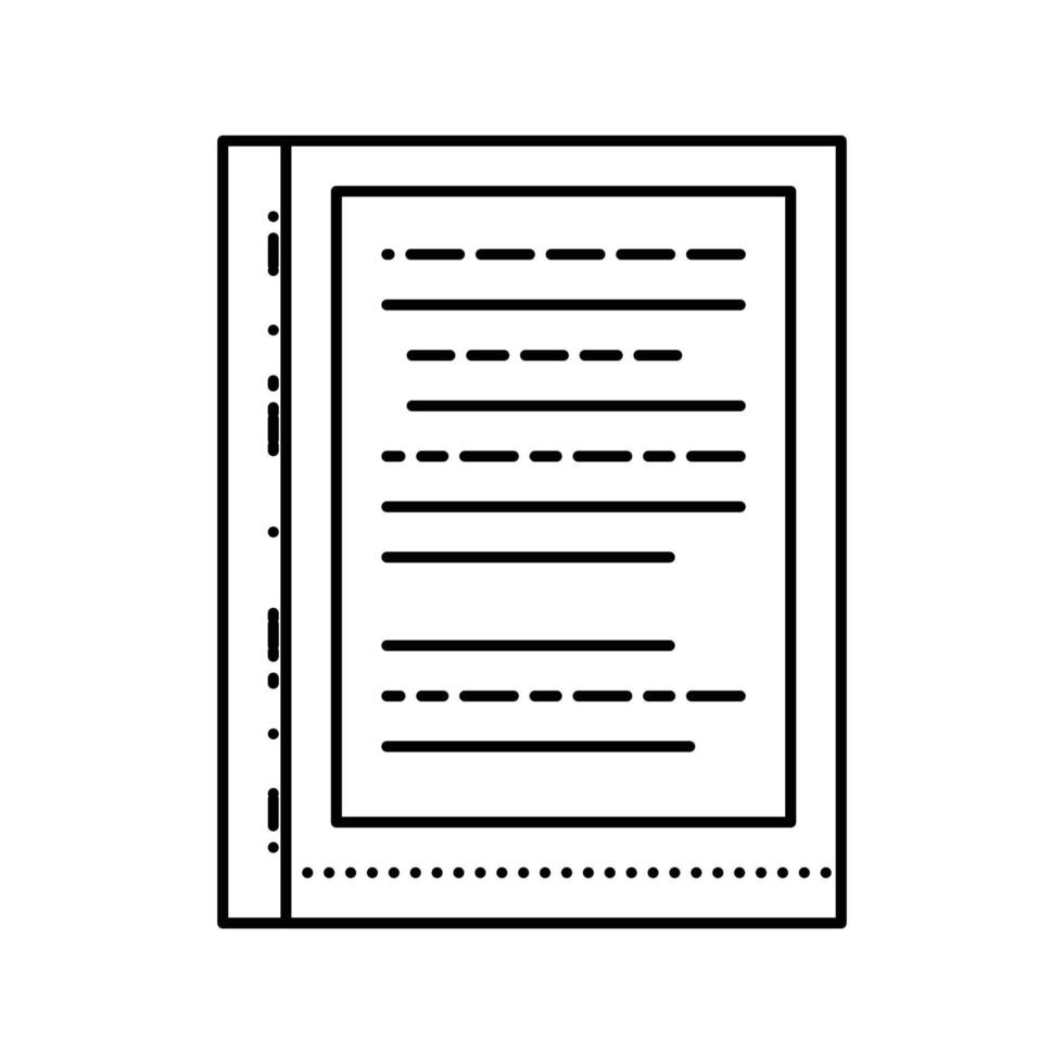 Seite dokumentieren Datei Linie Symbol Vektor Illustration