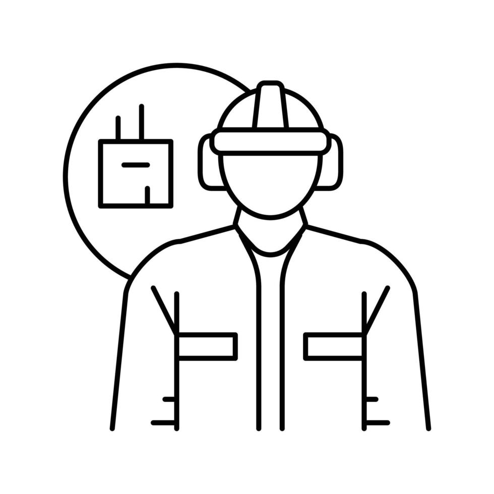 Herstellung Ingenieur Technologie Linie Symbol Vektor Illustration