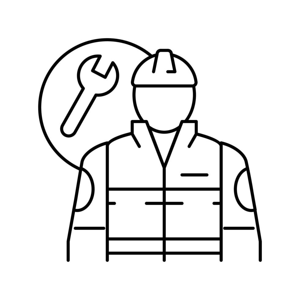 industriell Ingenieur Linie Symbol Vektor Illustration