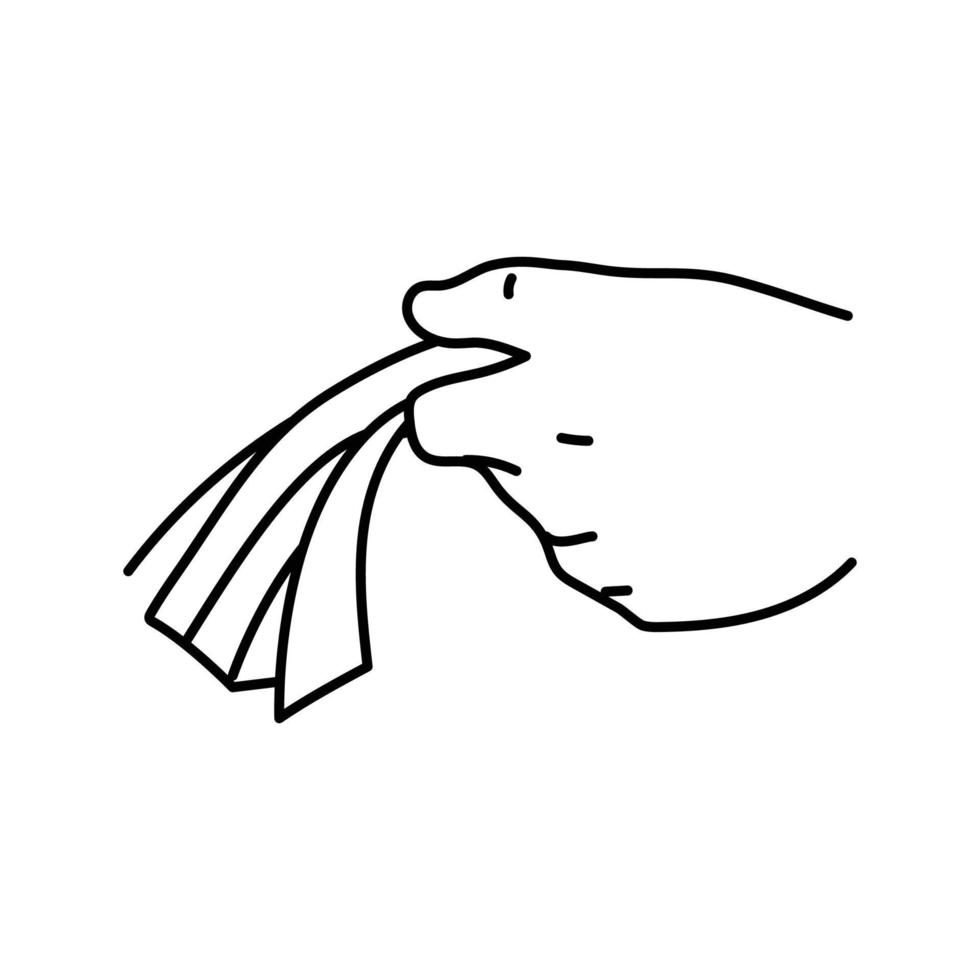 Zahlen Geld Hand Linie Symbol Vektor Illustration