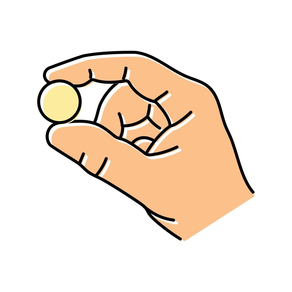spara mynt hand Färg ikon vektor illustration