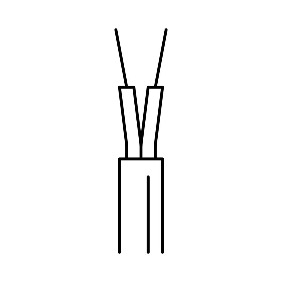 Lautsprecher Kabel Draht Linie Symbol Vektor Illustration