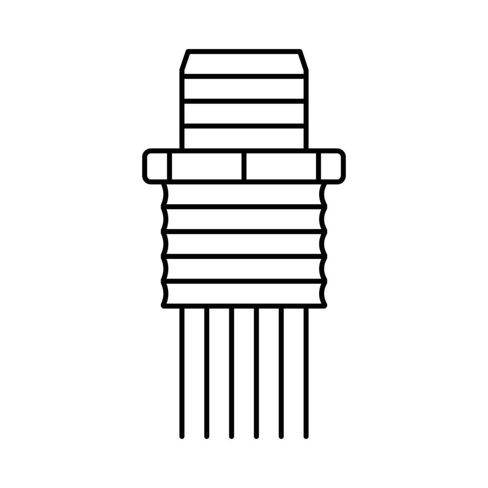 panel utfodra tråd kabel- linje ikon vektor illustration