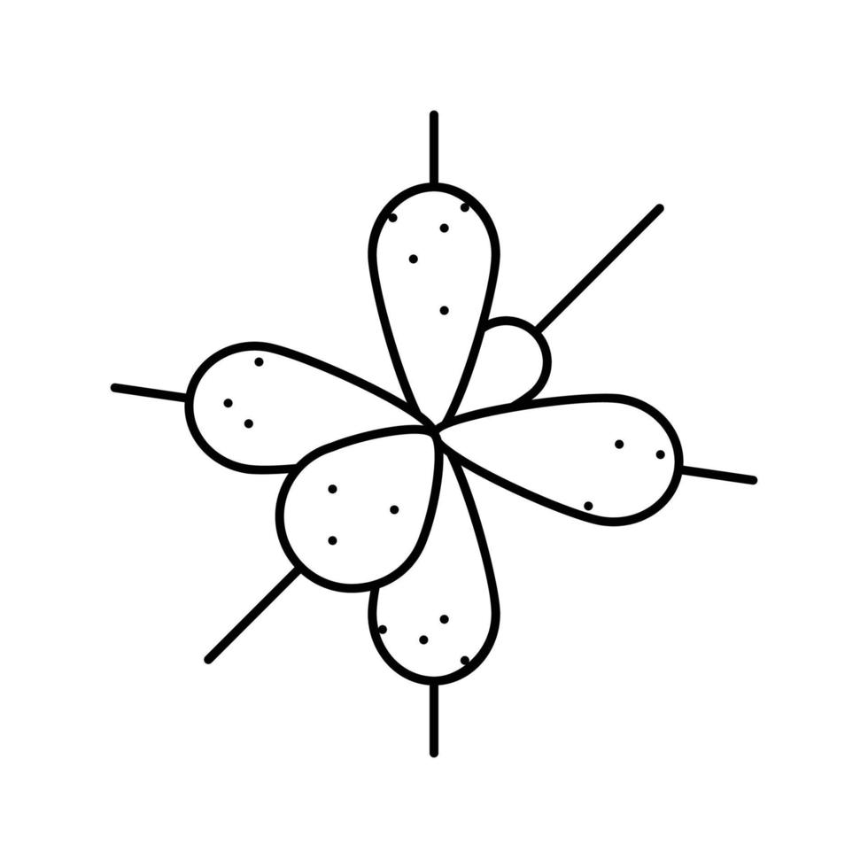 Physik molekular Struktur Linie Symbol Vektor Illustration