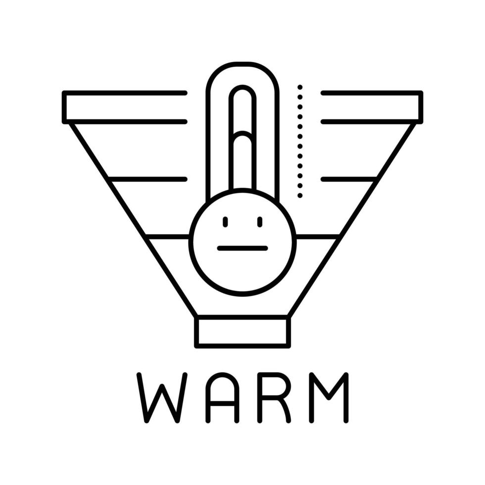 warm führt Linie Symbol Vektor Illustration