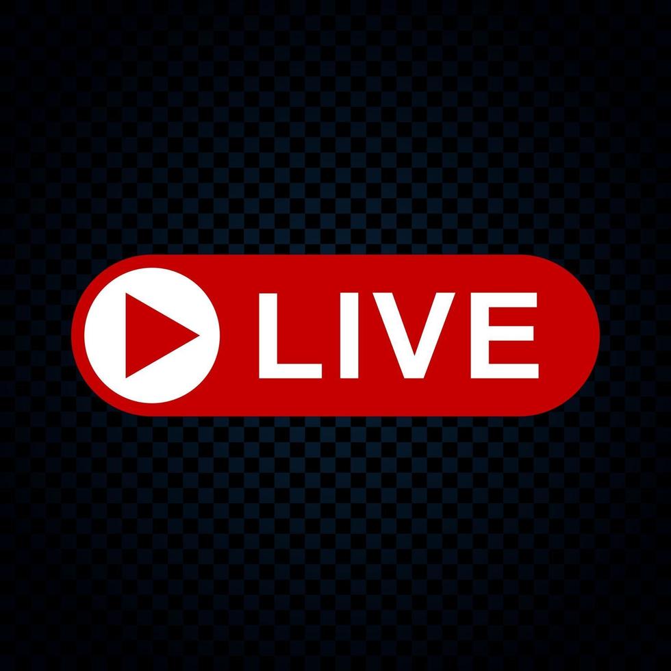 live streaming ikon. sända videonyheter, tv-banderoller på tv-skärmen. vektor