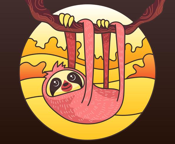 sloth illustration vektor