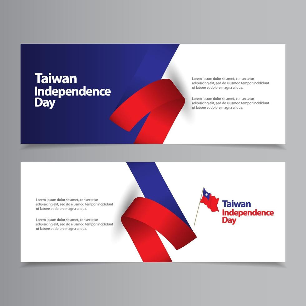 glückliche taiwan Unabhängigkeitstag Feier Vektorschablonen-Designillustration vektor