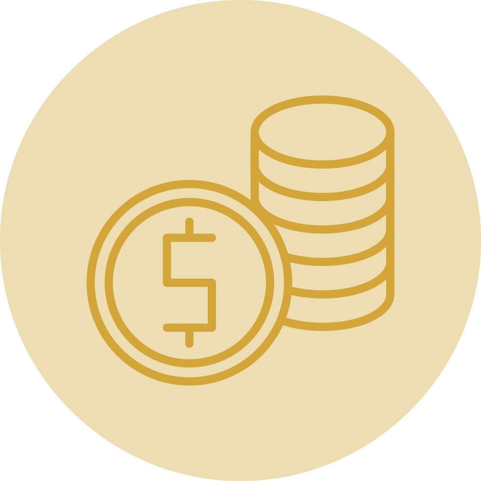 mynt stack vektor ikon design