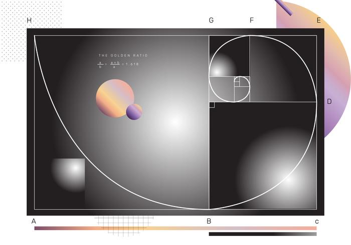 Abstrakt Gradient Golden Ratio Vector