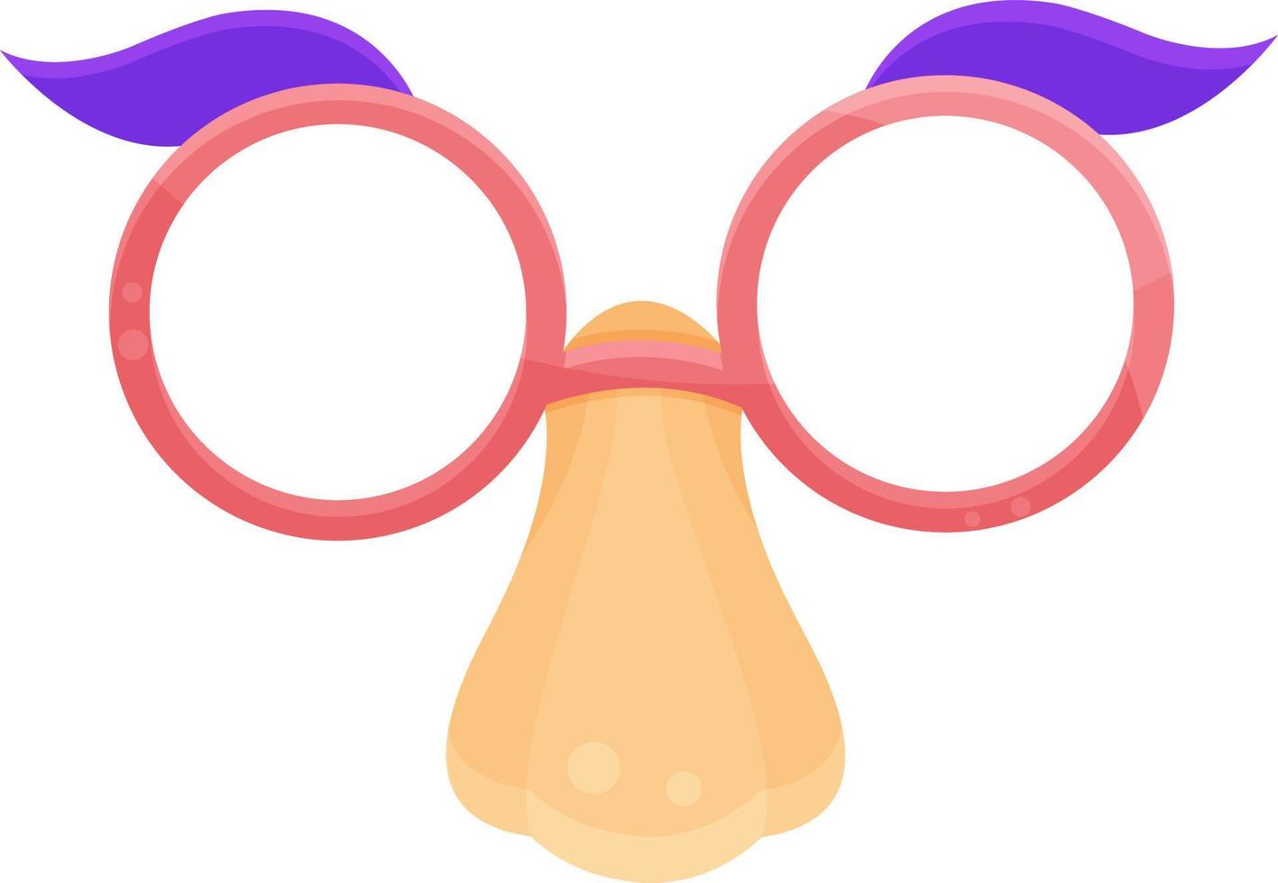 Vektor Illustration von Spaß Maske, Party Gläser, Party Vorlage, Clown Brille