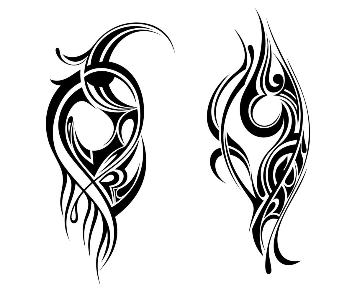 vektor symboler, prydnad, tatuering. skön vektor illustration. ritningar på de kropp, gammal symboler.