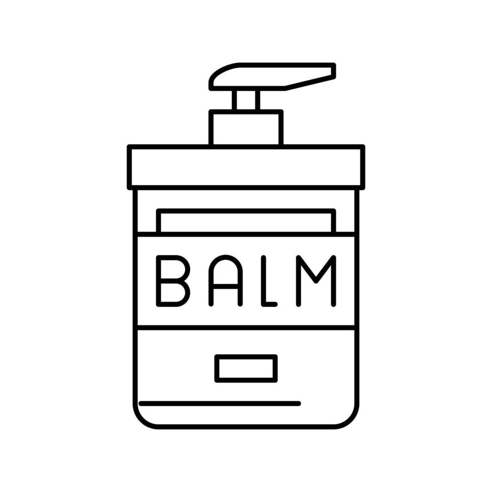 Balsam Sahne kosmetisch Linie Symbol Vektor Illustration