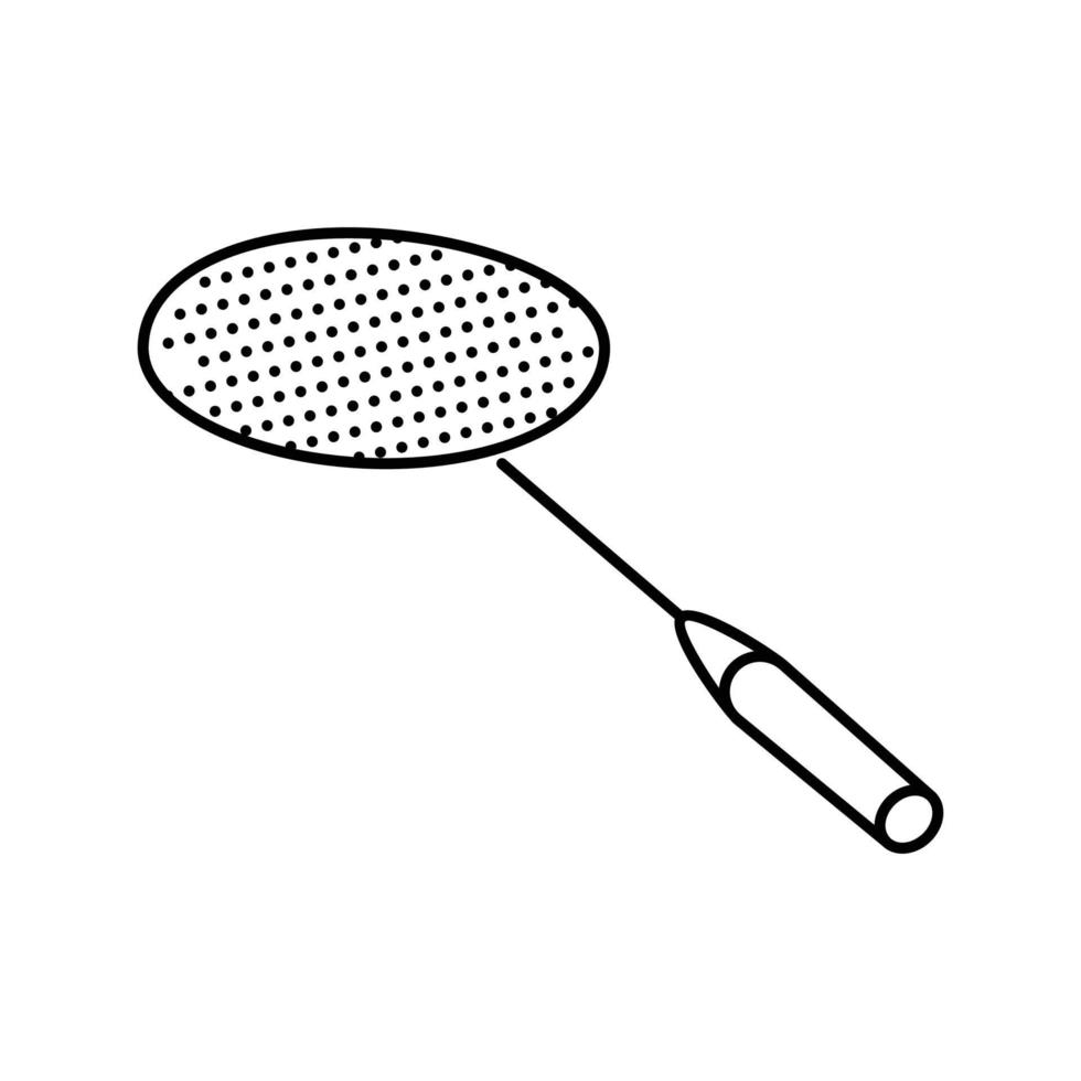 racket professionell badminton linje ikon vektor illustration