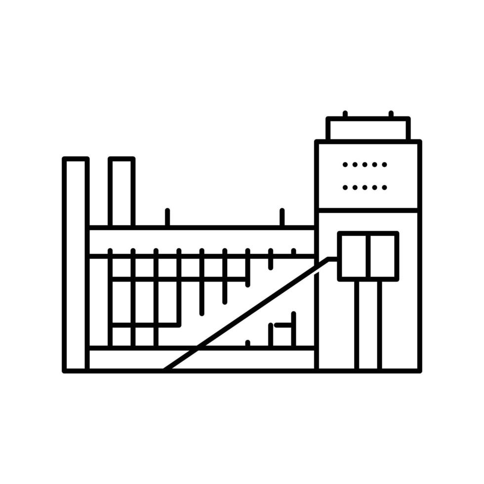 Verkokung Pflanze Stahl Produktion Linie Symbol Vektor Illustration