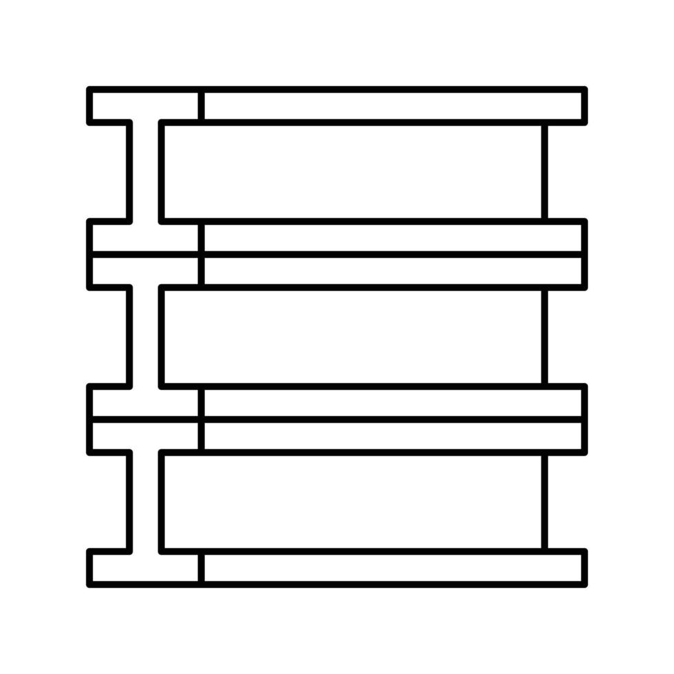 Sektion Stahl Produktion Linie Symbol Vektor Illustration