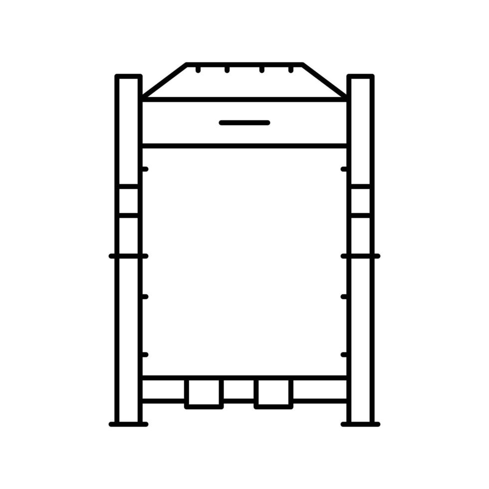 kraft kuggstång kondition sport linje ikon vektor illustration