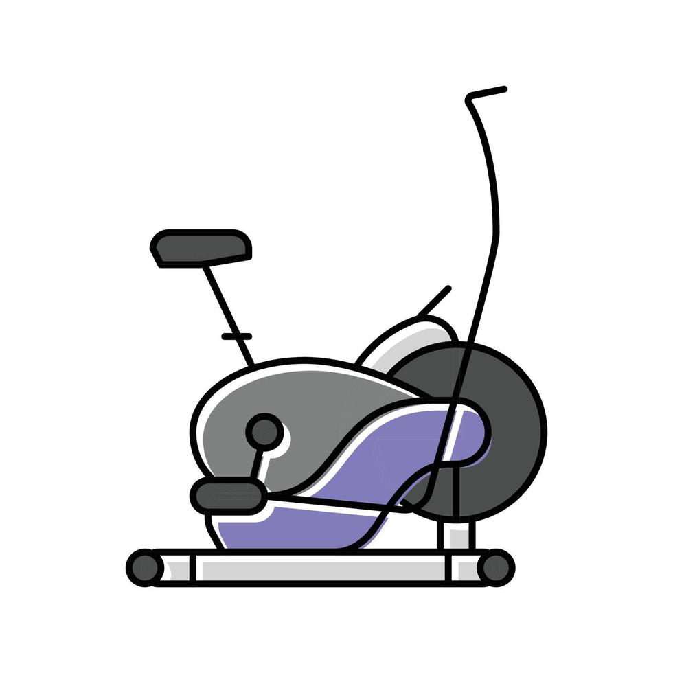 Übung Fahrrad Fitness Sport Farbe Symbol Vektor Illustration